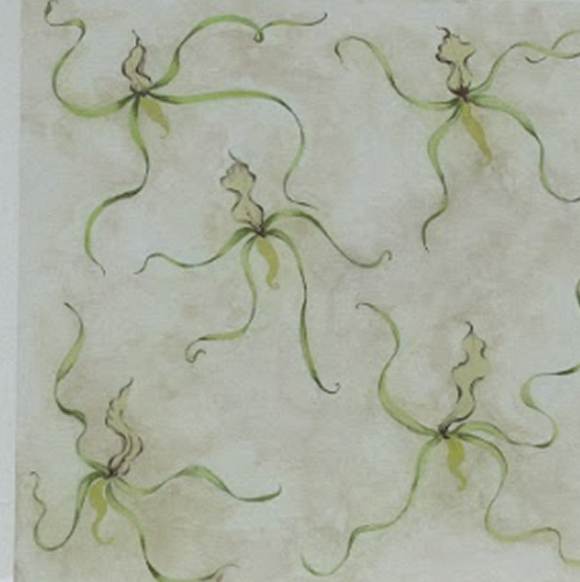 Green Orchid painting