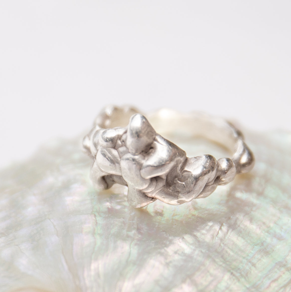 Crecent pinkie ring